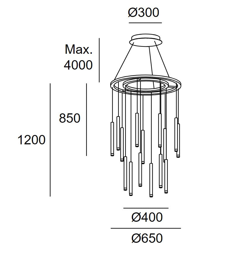 Candle 15 Bodies Chandelier