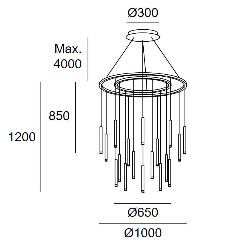 Candle 18 Bodies Chandelier