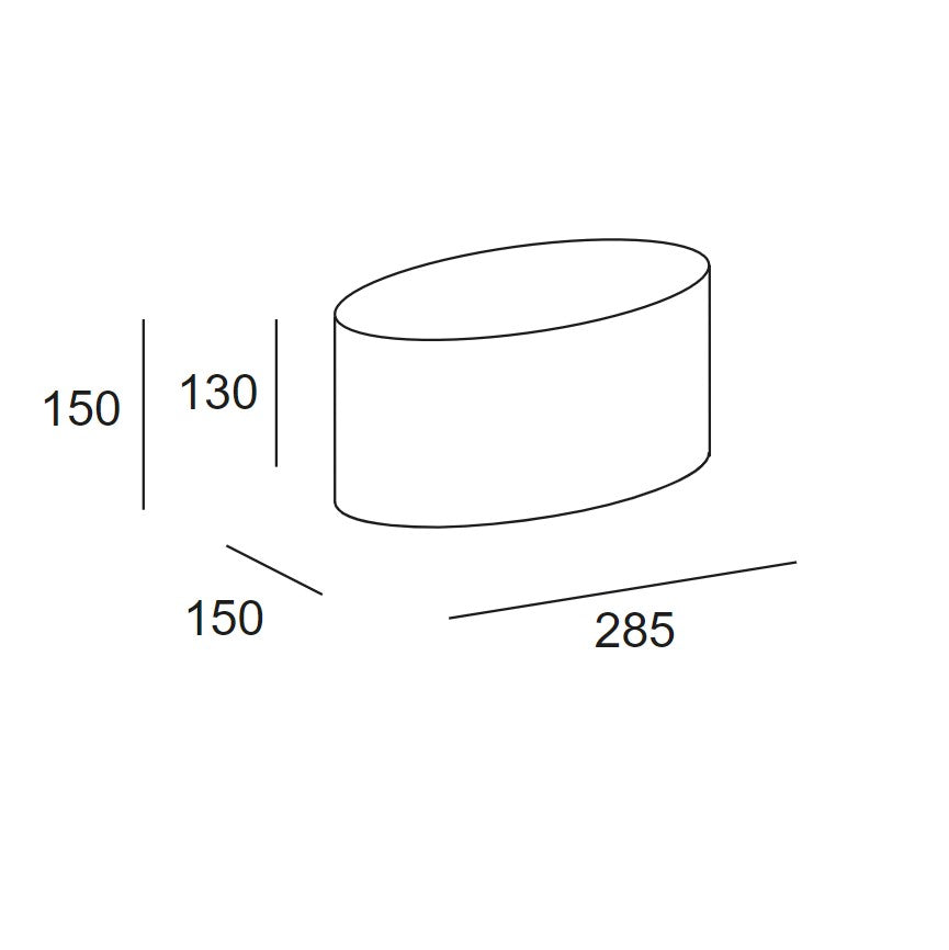 Lámpaernyő ovál 285x150x150mm